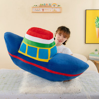 Vente en gros de bateau en peluche pour bébé et enfants, jouet en peluche créatif pour garçon, cadeau pour tous les âges