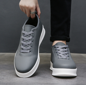 Scarpe da Skateboard Slip-On <span class=keywords><strong>Blu</strong></span> YONGGE per <span class=keywords><strong>Uomo</strong></span>, Scarpe Casual Primaverili Monocolore, <span class=keywords><strong>Sneakers</strong></span> Leggere e Comode - Product Image 5