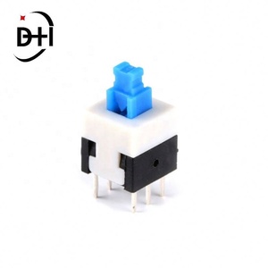 50 piezas de interruptores de botón rectangulares DPDT de 6 pines, cuadrados de 8mmx8mm, con bloqueo automático, producto nuevo - Product Image 4