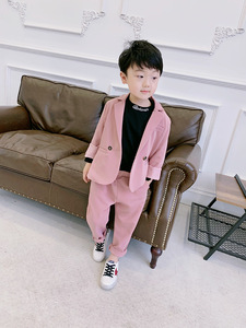 Venta caliente niño guapo Casual pequeño traje moda <span class=keywords><strong>pasarela</strong></span> niños traje 2 conjuntos. - Product Image 4