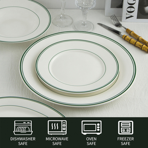JQY Ensemble de plats de service à steak blanc rond moderne Vaisselle de restaurant en porcelaine Ensembles de <span class=keywords><strong>dîner</strong></span> en céramique assiettes avec logo personnalisé - Product Image 5