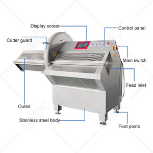 HNOC Machine automatique industrielle de découpe de fromage en tranches Trancheuse commerciale de viande congelée de poulet <span class=keywords><strong>cru</strong></span> Vente de machine - Product Image 2