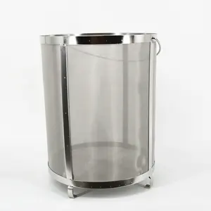 Saringan teh stainless steel, saringan teh stainless steel, bisa digunakan kembali, kait ganda 4x10 inci, filter bir laba-laba