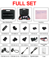 Conjunto Completo de Cables para Automóviles Antiguos con Conector de 16 Pines Launch X431, Caja de Conexión y Conectores OBD1 para Convertidor, Compatible con Modelos Q5, Corolla, X3