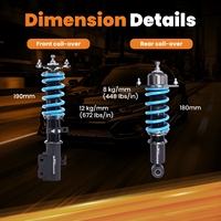 Amortiguadores de suspensión ajustables MaXpeedingrods Camber para Toyota Corolla 9ª generación E12 E130 Matrix XRS 2003-2008