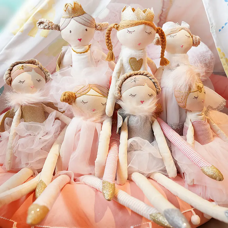 सुंदर भरवां EN71 फैशन गर्ल्स बेबी बैलेरीना ड्रेसिंग गर्ल गुड़िया स्कर्ट सहायक उपकरण के साथ बैले डांसर गर्ल गुड़िया