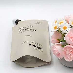 Bolsa de Embalaje Mate de 300 ml con Logotipo Personalizado, Reutilizable, con Boquilla, para Limpiador de Patas con Aminoácidos, Champú para el Cuidado de la Piel - Product Image 2