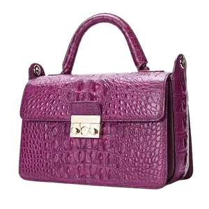 Hoge Kwaliteit Internationale Mode Echt Exotisch Nieuw Design Lady Vrouwen Echte Krokodillenleer Schoudertas Flap Box Bag