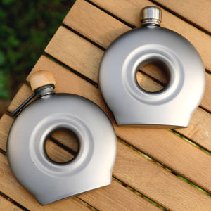 ขวดวิสกี้ไทเทเนียมขนาด180มล. กระติกน้ำพกพากันรั่วขวดเล็กมากพร้อมฝาเกลียวและกรวยเท - Product Image 2