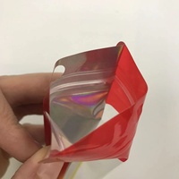 Pochette cosmétique transparente personnalisée imprimée en héliogravure, en PE recyclable, rose et verte, pour usage domestique