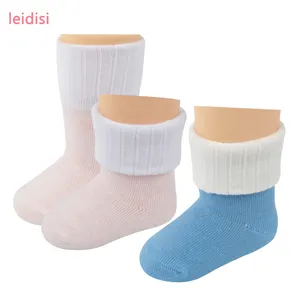 Качественные двухсторонние детские носки высокие хлопковые носки для новорожденных