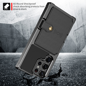 เคสกระเป๋าเงินแบบฝาพับสำหรับ Samsung Galaxy S23,เคสกันกระแทกมีช่องเสียบการ์ดแบบพิเศษซิลิโคนสำหรับ Samsung S23 <span class=keywords><strong>22</strong></span> Plus S21 FE S20 <span class=keywords><strong>Ultra</strong></span> - Product Image 3