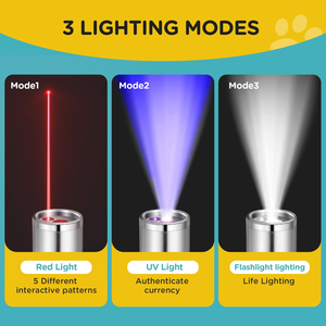 NEW USB Charging 3 in 1 Switchable Pattern of Laser Teaser <b>Cat</b> Stick <b>Toy</b> - Product Image 3