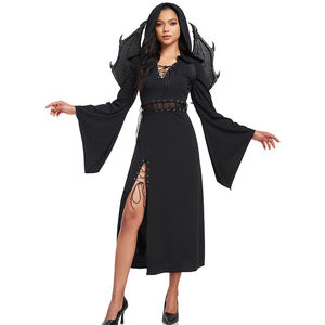 Gothique Ange Noir Halloween Robe Diable Sorcière <span class=keywords><strong>Vampire</strong></span> Mariée Adulte Cosplay Costume pour Bal Masqué - Product Image 4