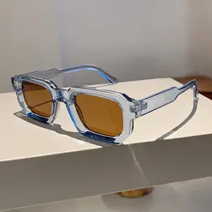 Cổ điển dày vuông kính mát 2024 hình chữ nhật thời trang Sun Glasses 2025 phụ nữ người đàn ông khung màu đen Shades biểu tượng tùy chỉnh kính Eyewear