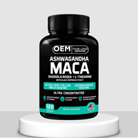 Compléments alimentaires à base de plantes OEM/ODM pour hommes : Capsules d'Ashwagandha et de Maca, Poudre de racine de Maca noire, rouge et jaune – Soutien énergétique pour adultes