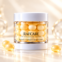 Crème en capsules de collagène au rétinol à marque privée, hydratant visage lissant et raffermissant, OBM OEM ODM, soin anti-rides personnalisé