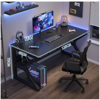 Bureau de jeu extensible en métal ergonomique avec chaise et design moderne