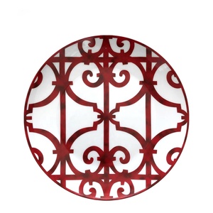 High Quality Bone China <b>Dinnerware</b> Sets Luxury Tableware with Eco-Friendly Plant Pattern New Design Dinner Plates Dishes - Product Image 2