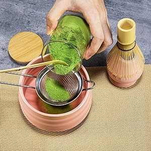 Premium <strong>Kit</strong> <strong>Kat</strong> <strong>Matcha</strong> Whisk Bowl Set with Bamboo Chasen Slimming Tea Powder in Box - Product Image 3
