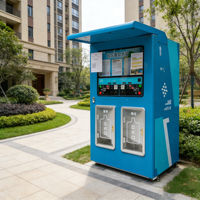 Máquina Expendedora de Agua Purificada por Ósmosis Inversa de 800 GPD, Dispensador de Agua Fría, Máquina Expendedora de Agua Mineral y Agua con Gas, con Sistema de Pago en Efectivo