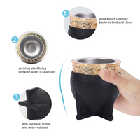 Tasse à thé fabriquée en Argentine, en acier inoxydable 304, double paroi isolée, motif crocodile, tasse cadeau d'affaires en stock