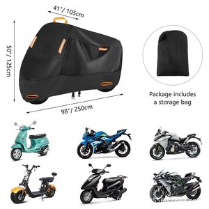Stock listo, entrega rápida 210d, gran oferta, cubierta <span class=keywords><strong>para</strong></span> motocicleta al aire libre, protección Uv, cubierta impermeable <span class=keywords><strong>para</strong></span> motocicleta, compatible con motocicleta de 245cm - Product Image 2