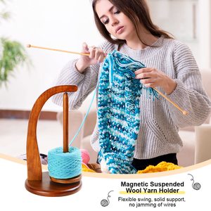 Yarn <strong>Holder</strong> Spinning Knitting Tools Crochet Yarn <strong>Holder</strong> Rotating Magnetic Thread <strong>Spool</strong> Wool Ball Winder Rotation Spinner - Product Image 5