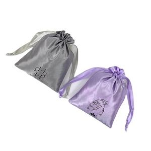Sacs en satin à cordon, sacs en soie, pochettes de rangement pour cosmétiques et bijoux, emballages en tissu, pochettes cadeaux - Product Image 2