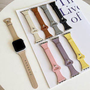 Bracelets de <span class=keywords><strong>montre</strong></span> en <span class=keywords><strong>cuir</strong></span> pour femmes tendance, 38 mm 42 mm, remplacement de <span class=keywords><strong>montre</strong></span> intelligente pour Apple Iwatch 10 9 8 SE Series - Product Image 1
