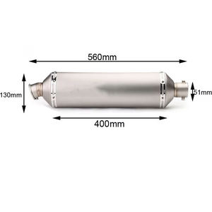 CHMotor 560mm Longueur Grand silencieux d'échappement pour moto, compatible avec les modèles 300CC 600CC <span class=keywords><strong>1000CC</strong></span> Z1000 Tmax530 CBR1000 Z900 Tmax Nmax - Product Image 4