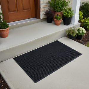 พรมเช็ดเท้าลายทาง PVC ขนาด 8 x 4 ฟุต ทนทาน ซักได้ ใช้ได้ทั้งภายในและภายนอกอาคาร รูปทรงสี่เหลี่ยมผืนผ้า ทันสมัย พร้อมแผ่นรองกันแบคทีเรีย - Product Image 2