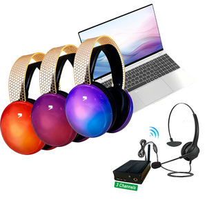 Casque sans fil supra-auriculaire UHF FM pour événements de danse en extérieur, avec microphone intégré, idéal pour les soirées silencieuses en classe - Product Image 4