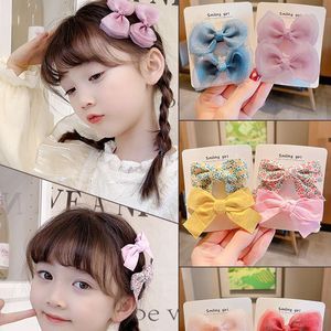 Children's <b>bow</b> hair <b>clips</b>, baby hair <b>clips</b>, little girl rubber bands, hair ties, girls' hair ties, trendy new hair accessories - Product Image 3