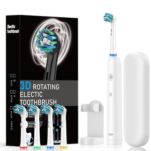 2025 bàn chải đánh răng điện tại nhà với Lông Nylon mềm bằng nhựa cơ xoay đầu bàn chải thiết kế đầu tròn mới - Product Image 4