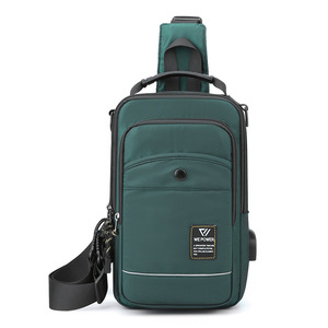 Sac bandoulière messager en nylon tendance avec fermeture éclair, personnalisable, écologique, durable, pliable et portable - Product Image 2
