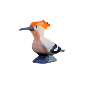 Juguete de madera tallada con forma de pájaro Hoopoe, decoración creativa de madera con forma de Hoopoe - Product Image 2