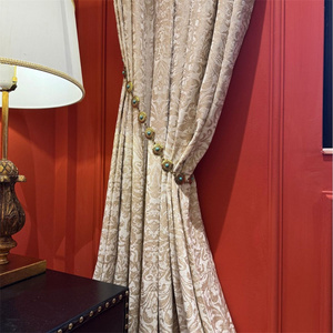 <span class=keywords><strong>Tende</strong></span> Oscuranti Jacquard in Stile Europeo Minimalista per Soggiorno, <span class=keywords><strong>Tende</strong></span> Lussuose Pronte all'Uso in Crema <span class=keywords><strong>e</strong></span> <span class=keywords><strong>Oro</strong></span> - Product Image 4