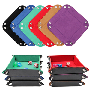 PU da Cá<span class=keywords><strong>n</strong></span> gấp hình lục giác chủ hai mặt dày xúc xắc Mat trò chơi lưu trữ khay - Product Image 2