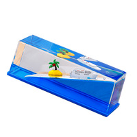 Ornement Créatif en Acrylique Bateau Pirate à Vapeur Design Méditerranéen - Anti-Stress de Bureau - Goutte d'Huile Flottante - Cadeau Parfait pour