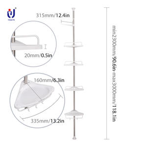 אביזרי אמבטיה מסמר קיר חינם רכוב תיבת אחסון רב תפקודי מקלחת - Product Image 2