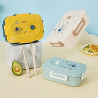 Mignon Astronaute Enfants Tiffin Boîte À Lunch Bouteille D'eau Omie Boîte À Lunch Ensemble Étanche 3 Compartiment Boîte À Lunch Enfants pour L'école