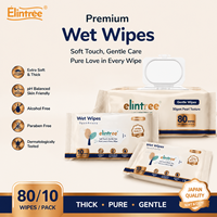 Lingettes pour bébé de qualité supérieure, extra douces, épaisses, texture perlée, lingettes jetables, pH équilibré, sans alcool, étiquette privée OEM