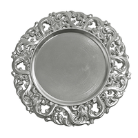 Assiettes rondes jetables en PP de 13 pouces pour mariage, option logo personnalisé, non toxiques, écologiques, design solide, luxe, durables