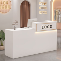 Meilleure Vente : Mobilier de Salon Moderne, Équipement de Barbier, Table de Réception, Bureau de Réception pour Salon de Beauté, Comptoir de Caisse pour Salon de Manucure