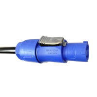 Cable FCONNR NEMA 5-15P a PowerCON TRUE1 Azul (1m, 1.5m, 2m, 3m, 5m) |   Conector de Bloqueo Seguro para Sistemas de PA e Iluminación de Escenarios