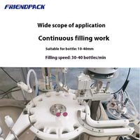 Friendpack Monoblock vul- en afsluitmachine voor ampullen, flesvulling, dosering, stoppen, en het vullen en afsluiten van essentiële oliën