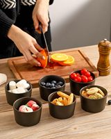Ensemble de 6 ramequins en céramique de 8 oz, résistants au four et au lave-vaisselle, pour soufflé, crème brûlée, pudding, gâteau lava, custard