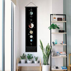 Bohemia Quaste Phase Tapisserie Blue Moon Wandbehang Dekor Psyche delische schwarze Milchstraße Kunst Tapisserie für Home Schlafzimmer Wohnzimmer - Product Image 4