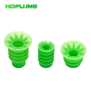Ventouses en silicone de qualité alimentaire GL28-11 pour sacs d'emballage souples, ondulées, vert/blanc, horizontales/verticales - Product Image 6